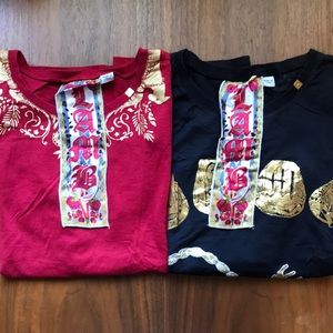 8/25 LAST DAY📦 Two L.A.M.B. Gold Foil Tees by Gwen Stefani